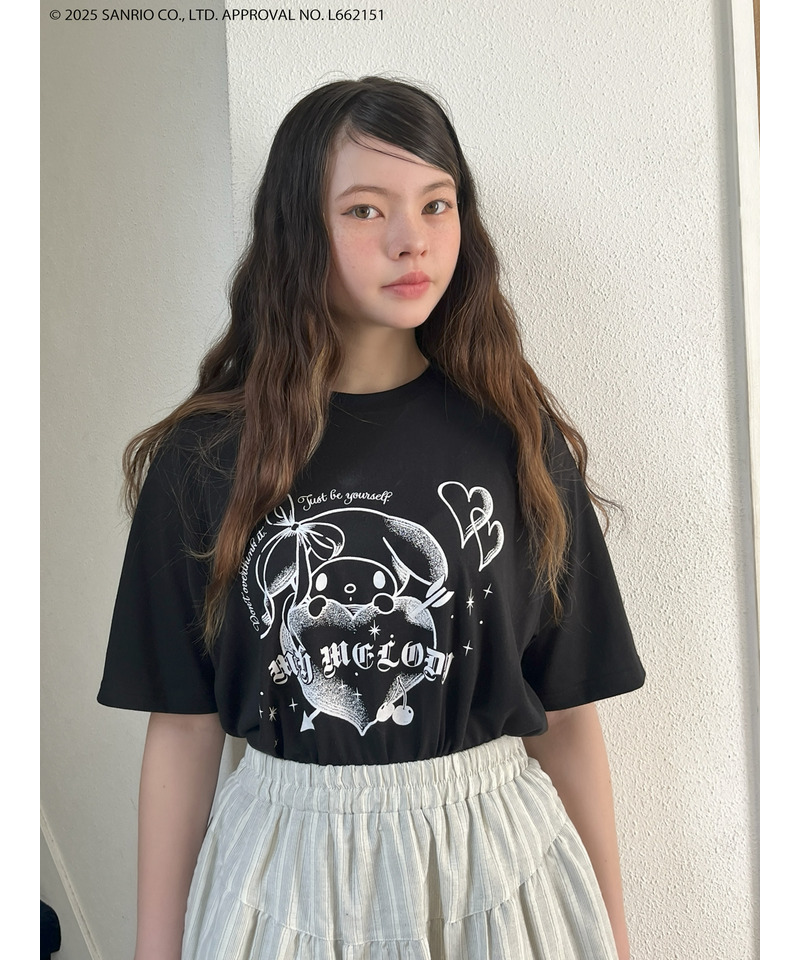 【MY MELODY】GRAPHICAL TEE  詳細画像 ブラック 8