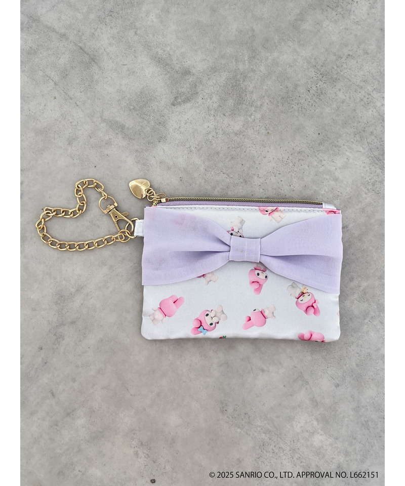 【MY MELODY】 RIBBON  POUCH 詳細画像 パープル 2