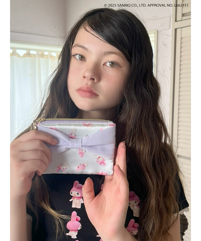 【MY MELODY】 RIBBON  POUCH 詳細画像 パープル 3