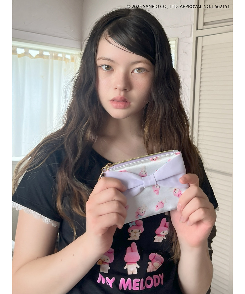 【MY MELODY】 RIBBON  POUCH 詳細画像 パープル 5