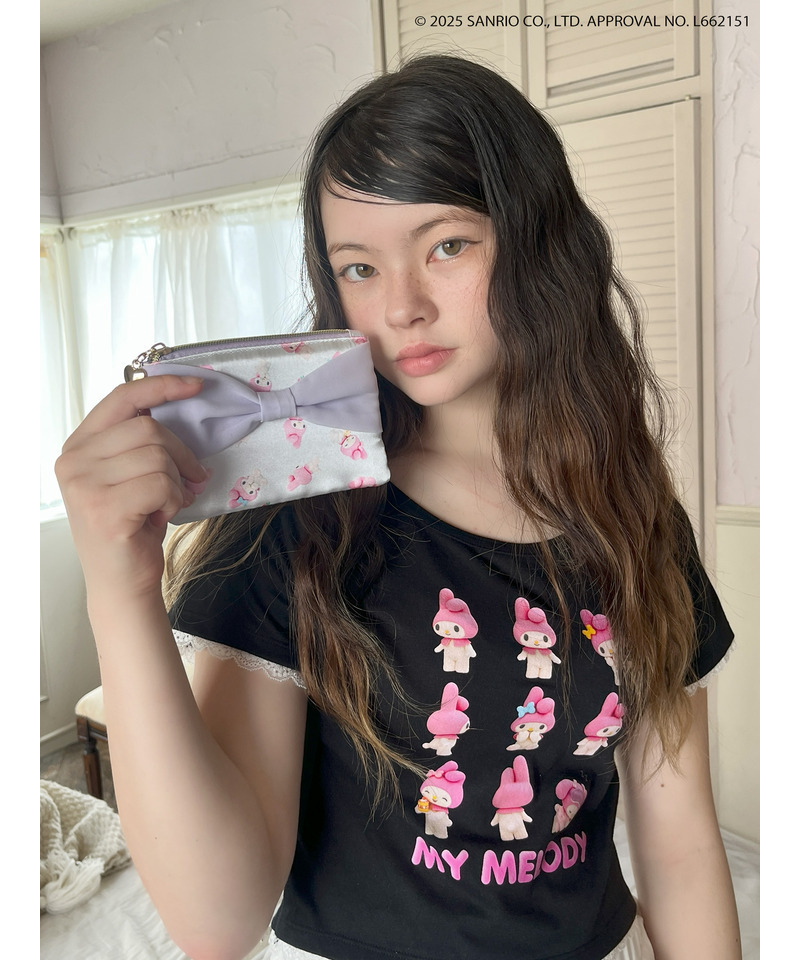 【MY MELODY】 RIBBON  POUCH 詳細画像 パープル 7