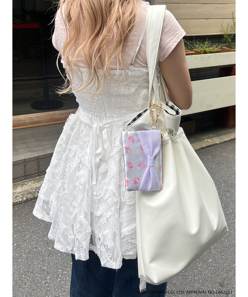 【MY MELODY】 RIBBON  POUCH 詳細画像 パープル 8