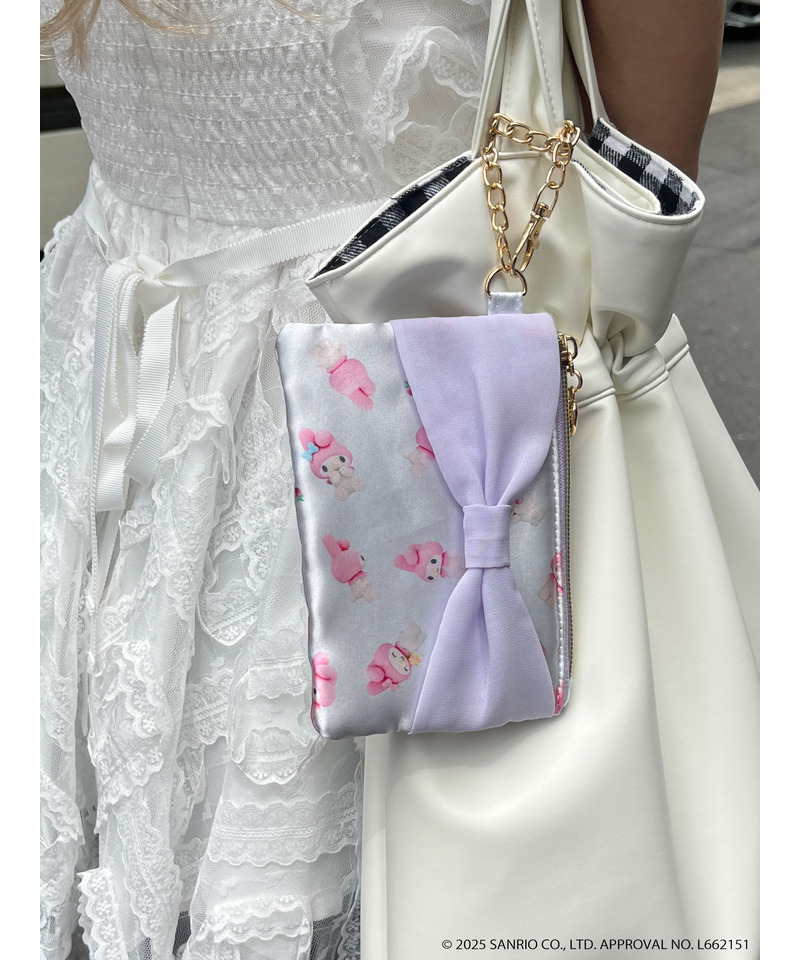 【MY MELODY】 RIBBON  POUCH 詳細画像 パープル 9