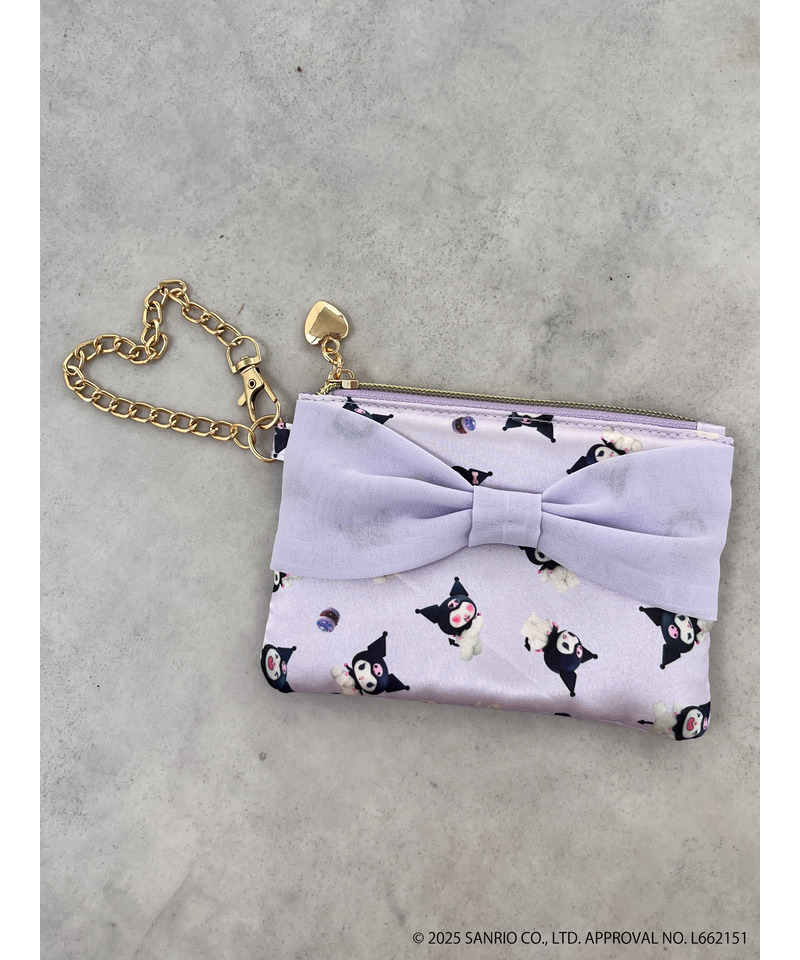 【KUROMI】 RIBBON  POUCH 詳細画像 パープル 1