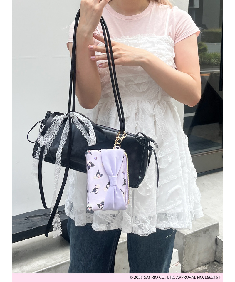 【KUROMI】 RIBBON  POUCH 詳細画像 パープル 8