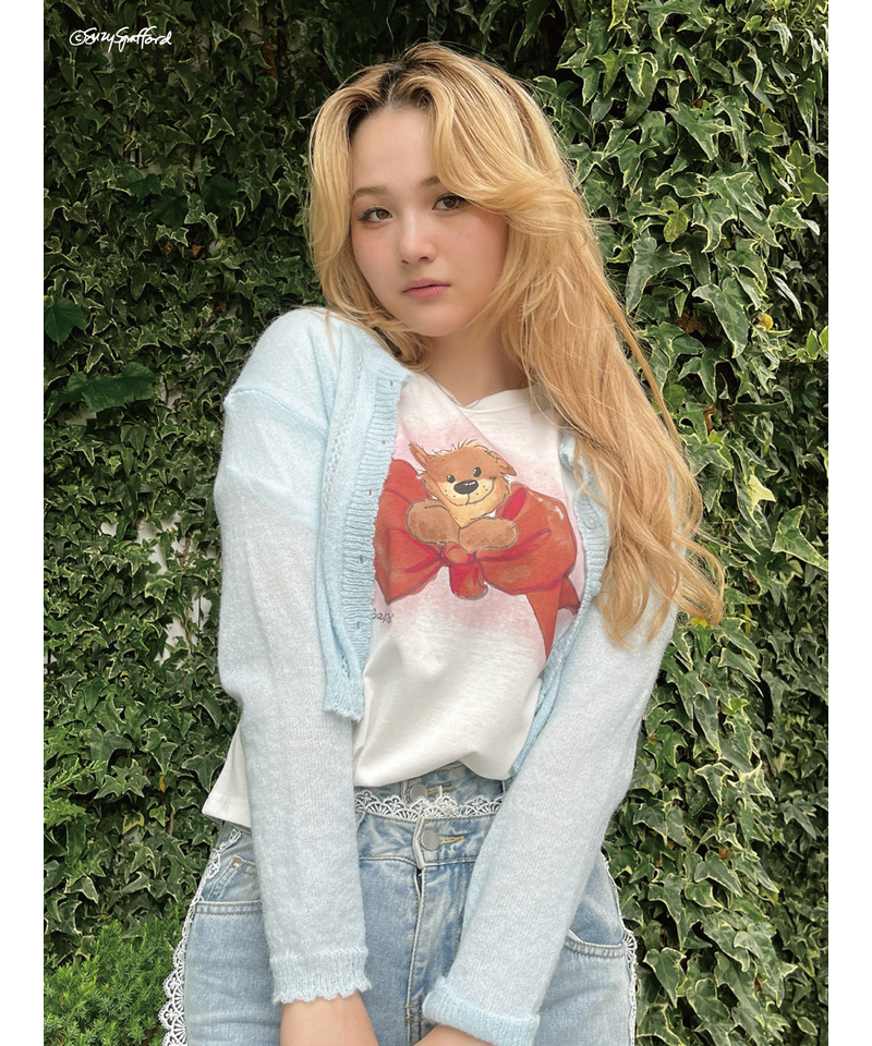 【Suzy‘s Zoo】ブーフ&リボンTEE 詳細画像 オフホワイト 11