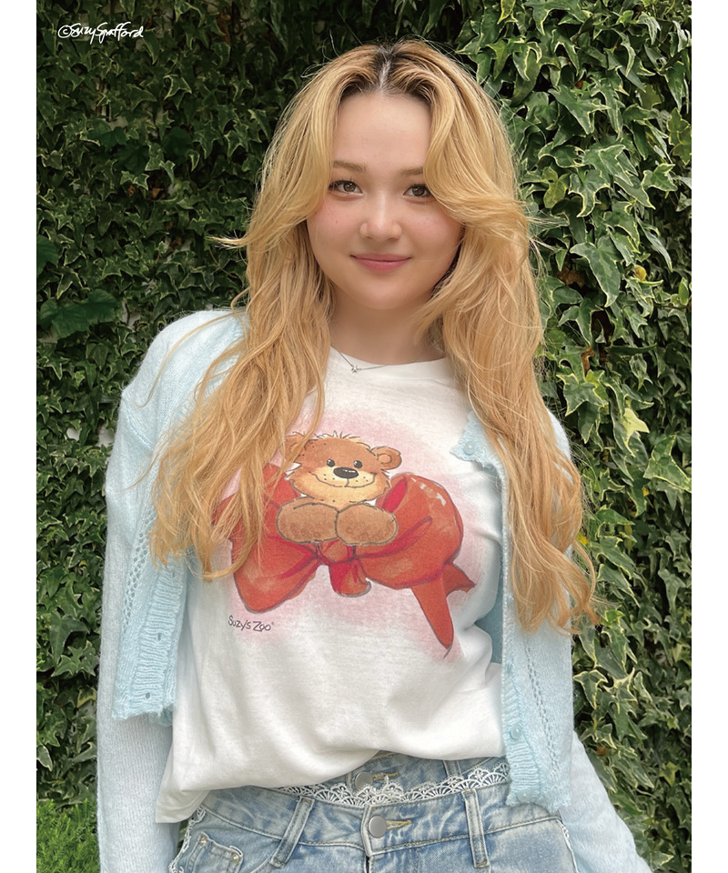 【Suzy‘s Zoo】ブーフ&リボンTEE 詳細画像 オフホワイト 13