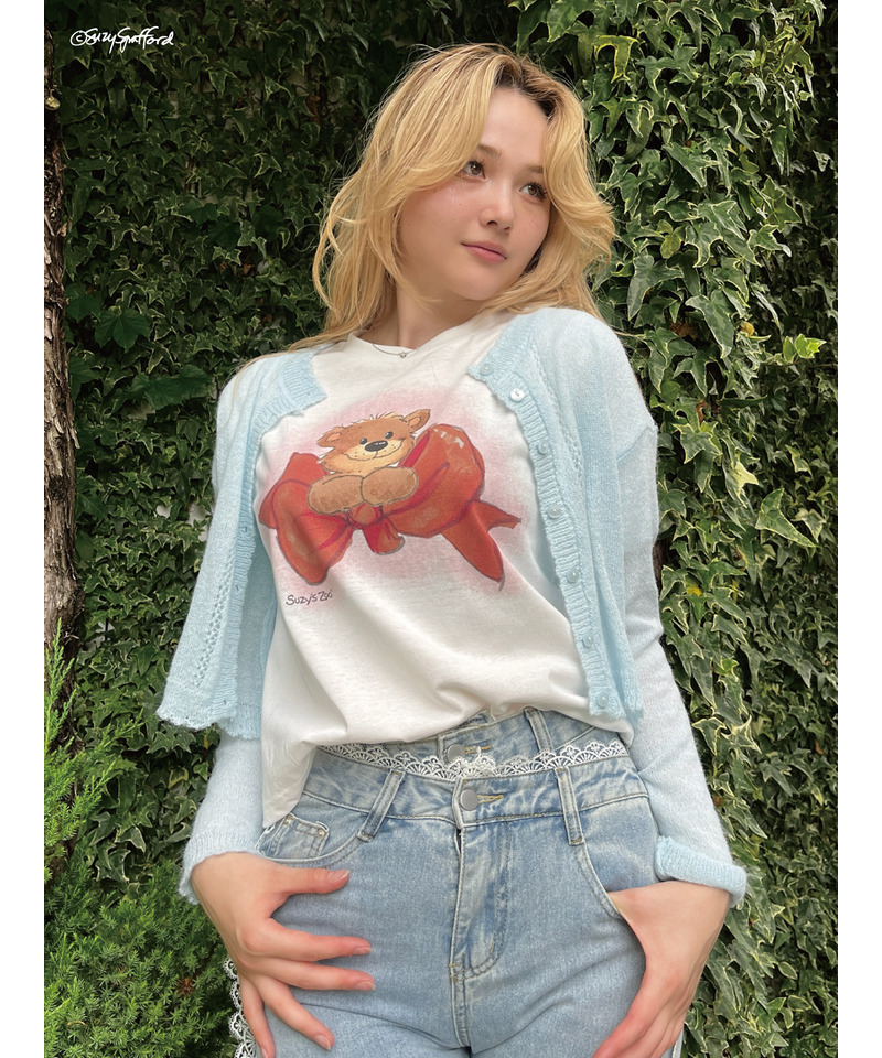 【Suzy‘s Zoo】ブーフ&リボンTEE 詳細画像 オフホワイト 14