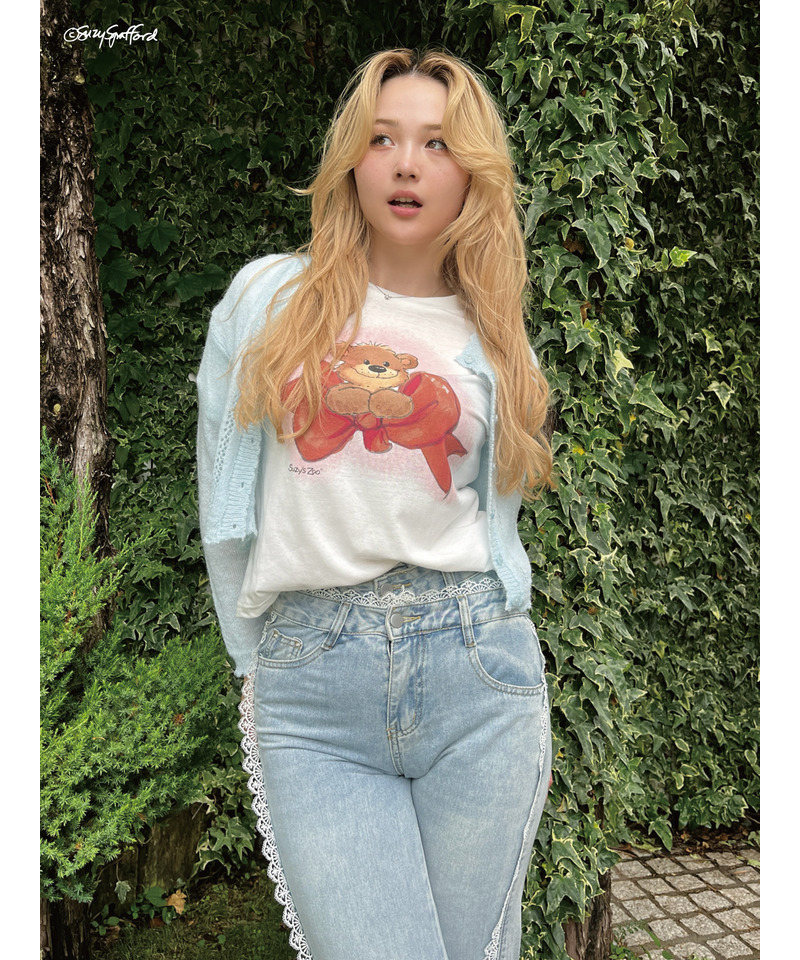 【Suzy‘s Zoo】ブーフ&リボンTEE 詳細画像 オフホワイト 15