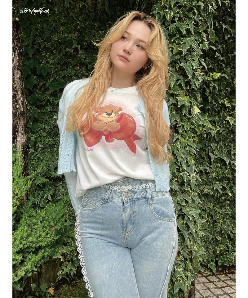 【Suzy‘s Zoo】ブーフ&リボンTEE 詳細画像 オフホワイト 16