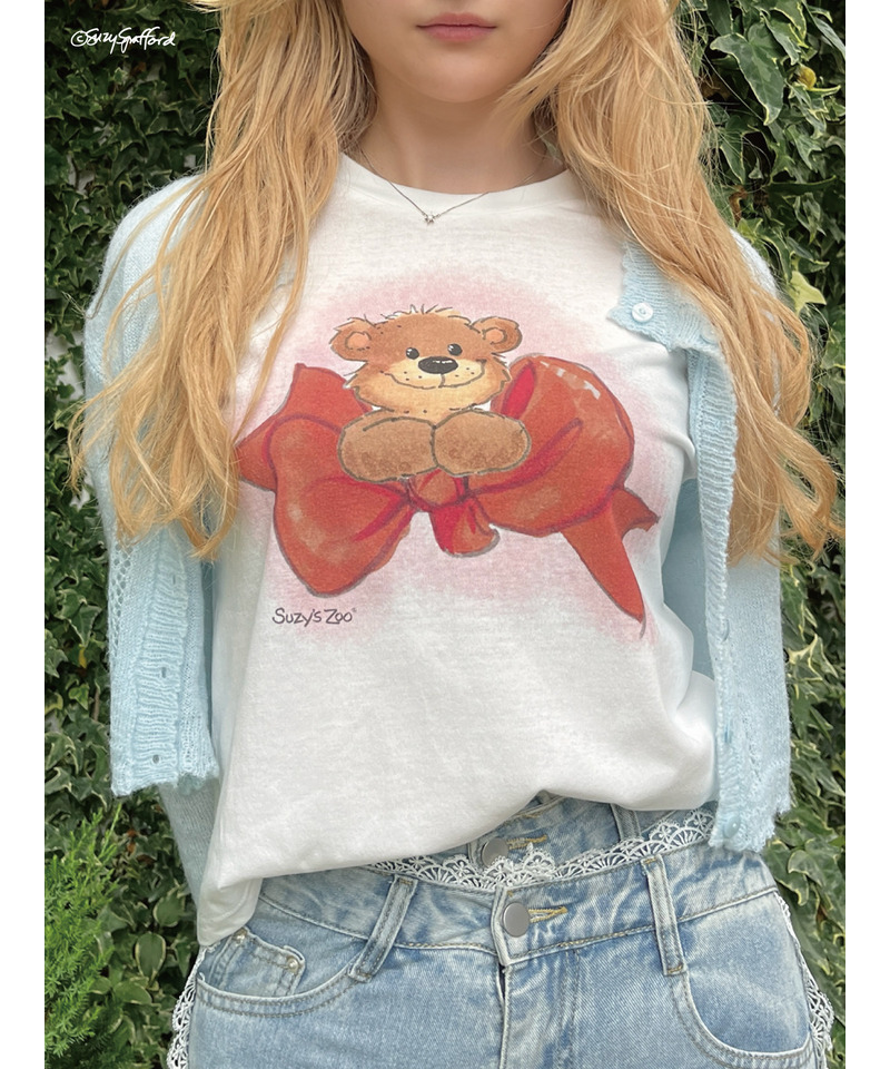 【Suzy‘s Zoo】ブーフ&リボンTEE 詳細画像 オフホワイト 4