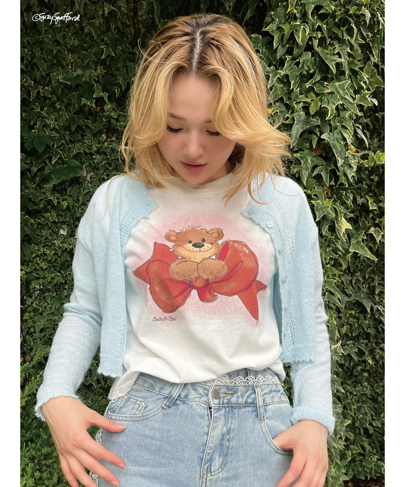 【Suzy‘s Zoo】ブーフ&リボンTEE 詳細画像 オフホワイト 6