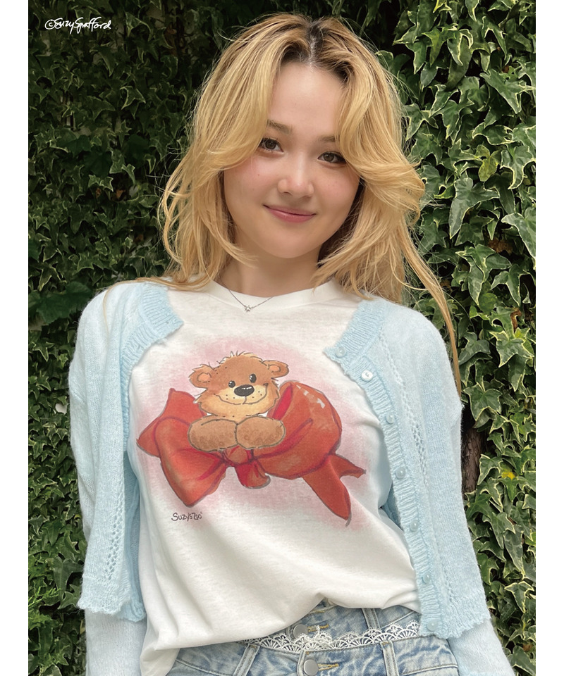 【Suzy‘s Zoo】ブーフ&リボンTEE 詳細画像 オフホワイト 7