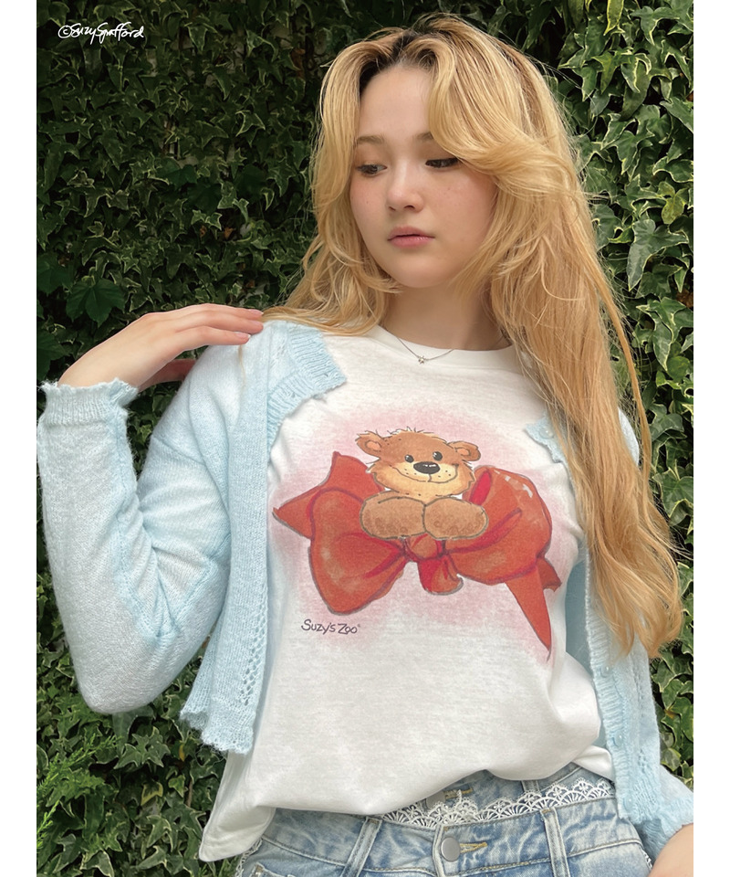 【Suzy‘s Zoo】ブーフ&リボンTEE 詳細画像 オフホワイト 8