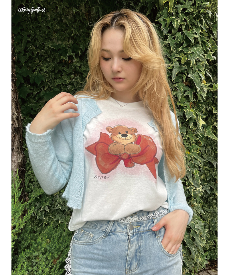 【Suzy‘s Zoo】ブーフ&リボンTEE 詳細画像 オフホワイト 9