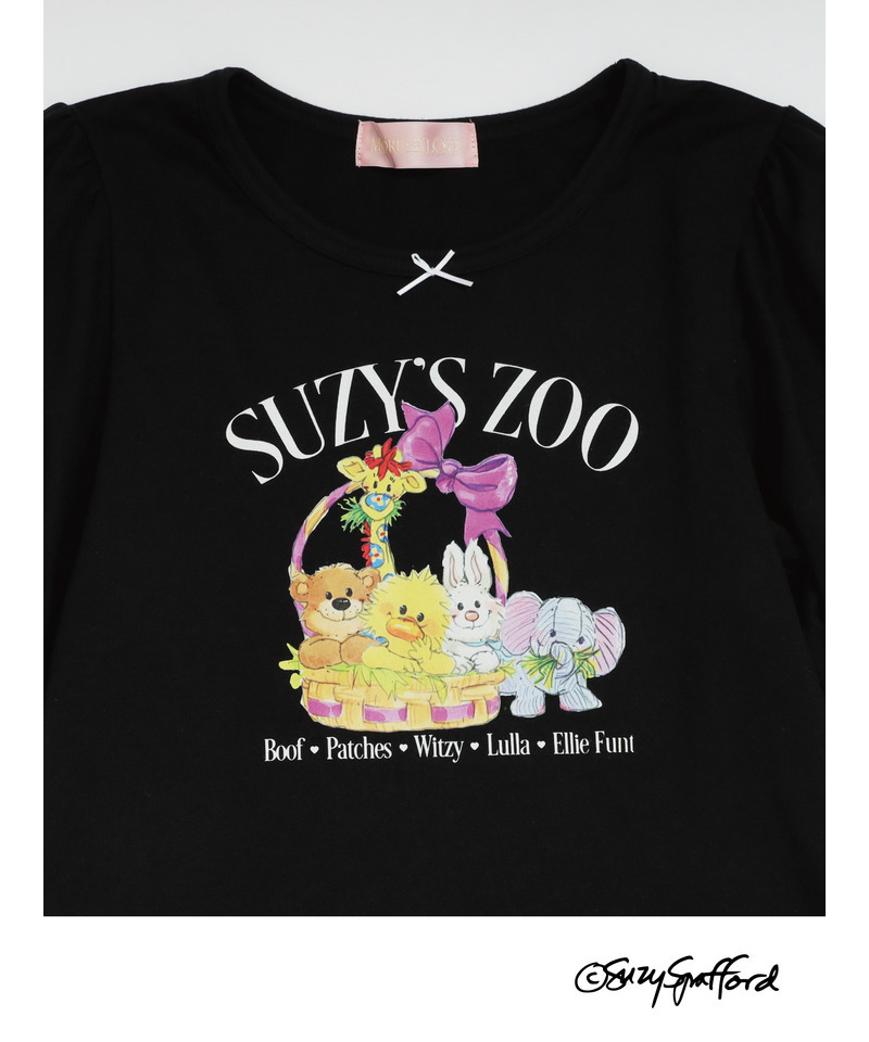 【Suzy‘s Zoo】リボンフレンズTEE 詳細画像 ブラック 2