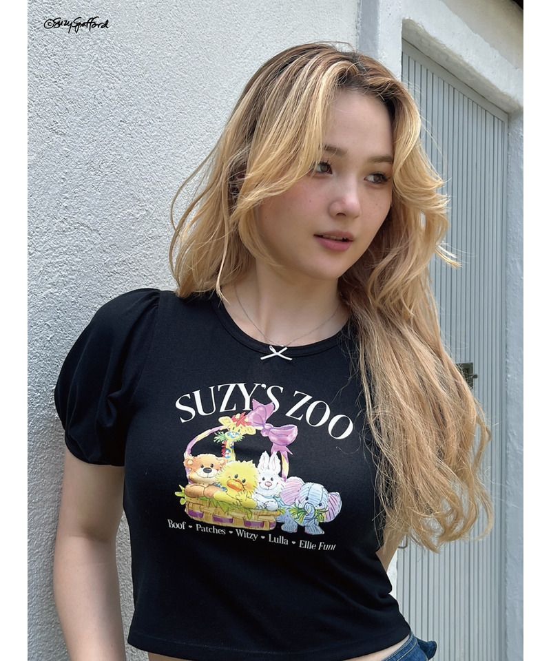 【Suzy‘s Zoo】リボンフレンズTEE 詳細画像 ブラック 4