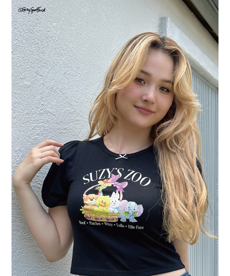 【Suzy‘s Zoo】リボンフレンズTEE 詳細画像 ブラック 5