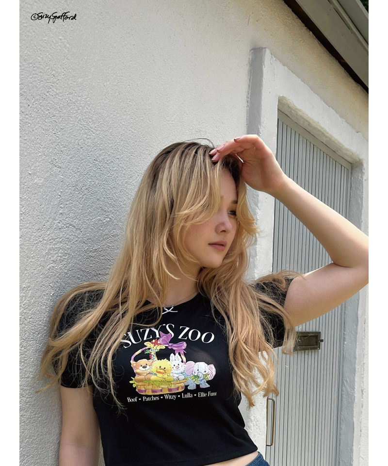 【Suzy‘s Zoo】リボンフレンズTEE 詳細画像 ブラック 6