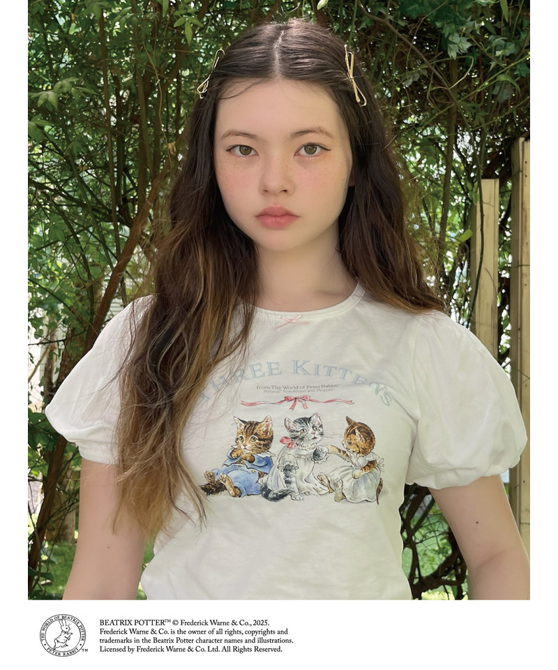 【Peter Rabbit(TM)】THREE KITTENS   TEE 詳細画像 オフホワイト 7