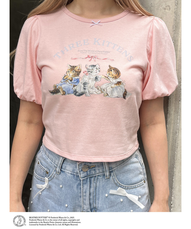 【Peter Rabbit(TM)】THREE KITTENS   TEE 詳細画像 ピンク 1