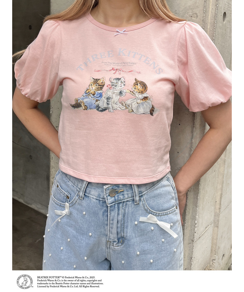 【Peter Rabbit(TM)】THREE KITTENS   TEE 詳細画像 ピンク 2