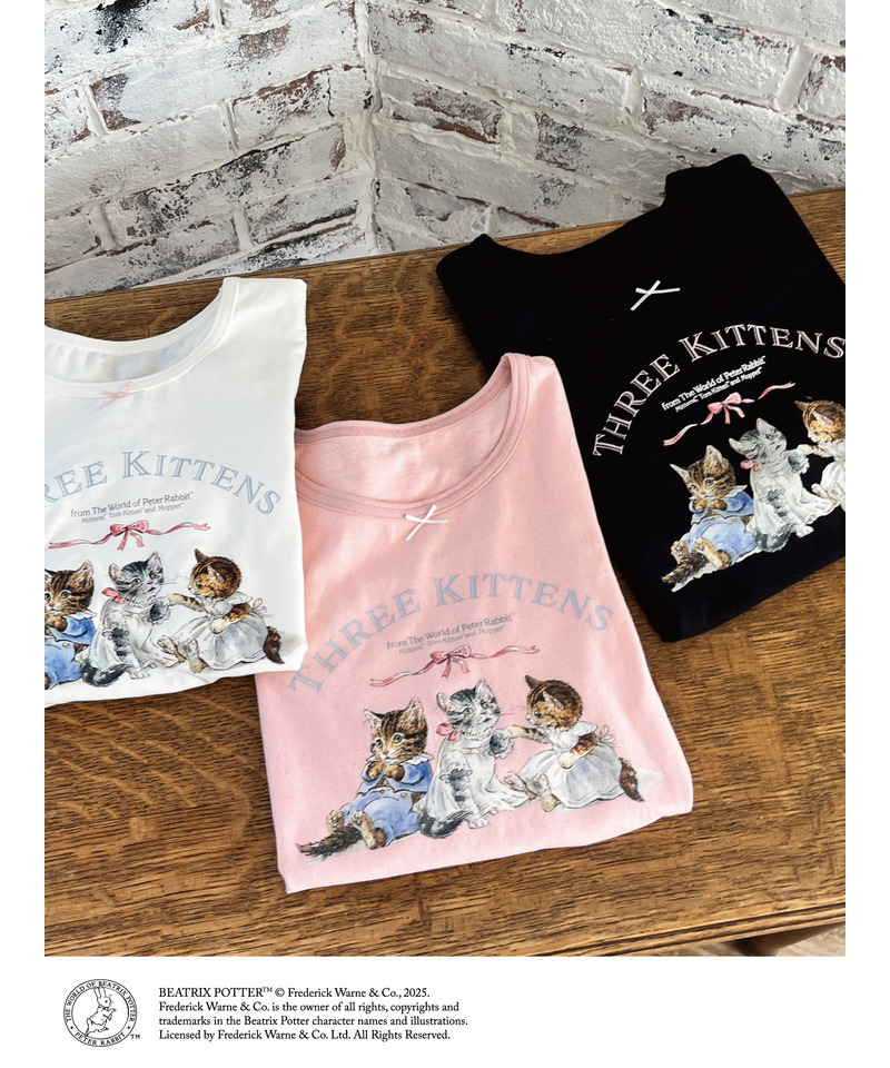 【Peter Rabbit(TM)】THREE KITTENS   TEE 詳細画像 ピンク 7