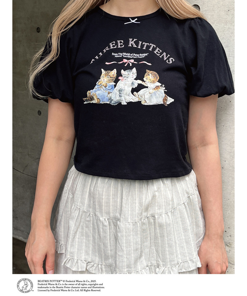 【Peter Rabbit(TM)】THREE KITTENS   TEE 詳細画像 ブラック 1