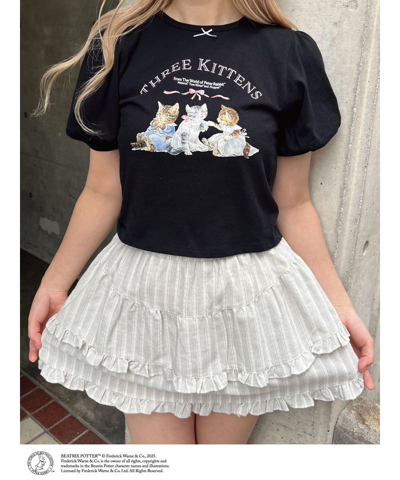 【Peter Rabbit(TM)】THREE KITTENS   TEE 詳細画像 ブラック 7