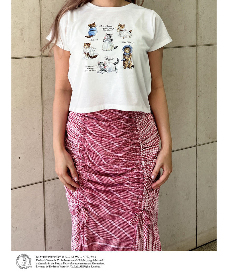 【Peter Rabbit（TM)】MITTENS TOM KITTEN AND MOPPET TEE 詳細画像 オフホワイト 10