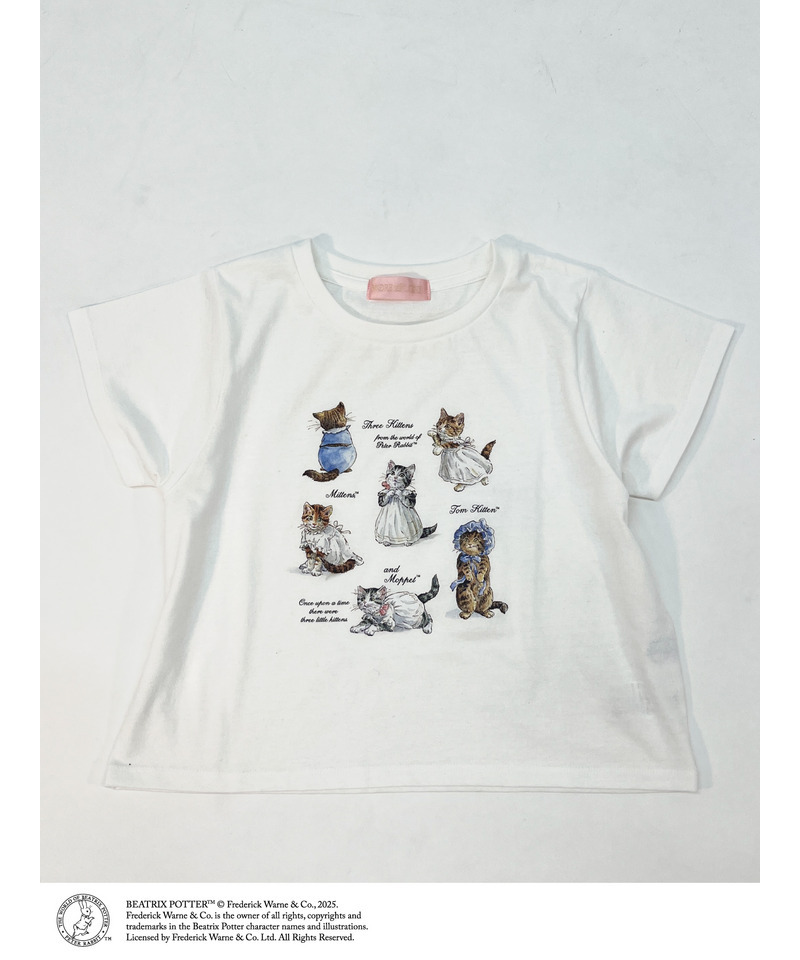 【Peter Rabbit（TM)】MITTENS TOM KITTEN AND MOPPET TEE 詳細画像 オフホワイト 11
