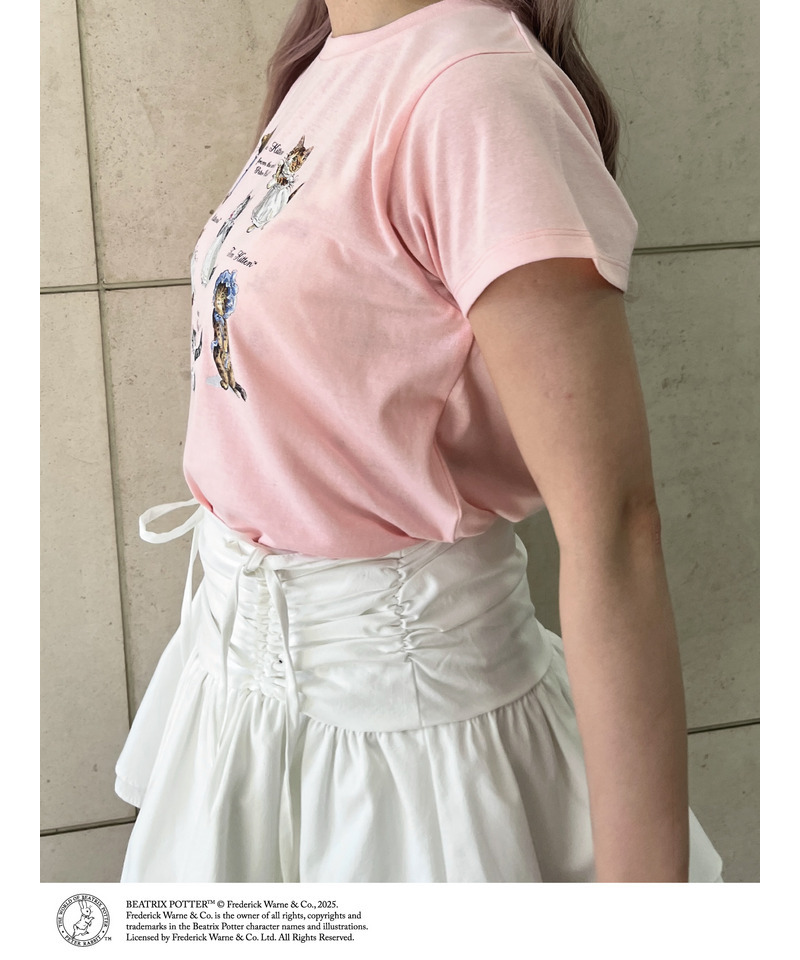 【Peter Rabbit（TM)】MITTENS TOM KITTEN AND MOPPET TEE 詳細画像 ピンク 11