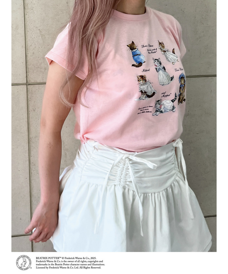 【Peter Rabbit（TM)】MITTENS TOM KITTEN AND MOPPET TEE 詳細画像 ピンク 7