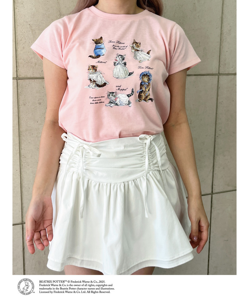 【Peter Rabbit（TM)】MITTENS TOM KITTEN AND MOPPET TEE 詳細画像 ピンク 9
