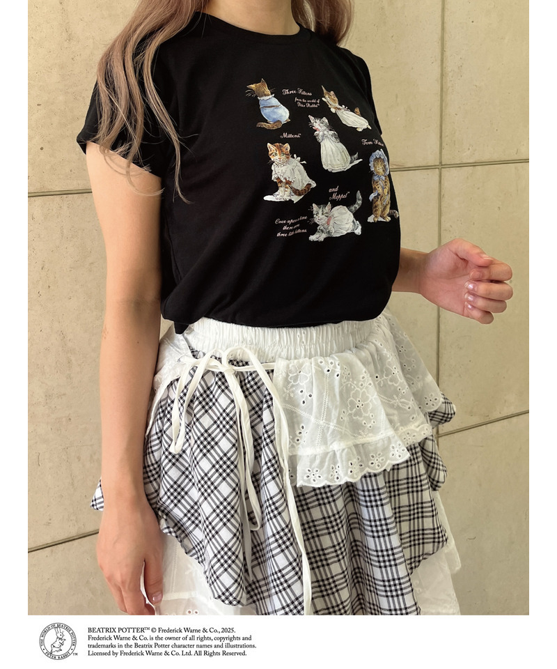 【Peter Rabbit（TM)】MITTENS TOM KITTEN AND MOPPET TEE 詳細画像 ブラック 10
