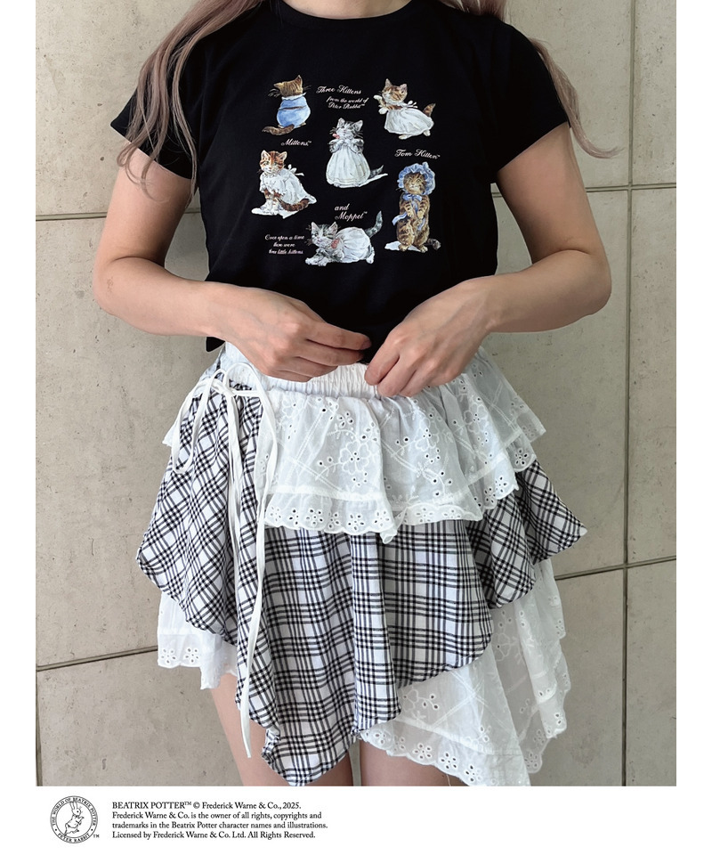 【Peter Rabbit（TM)】MITTENS TOM KITTEN AND MOPPET TEE 詳細画像 ブラック 12
