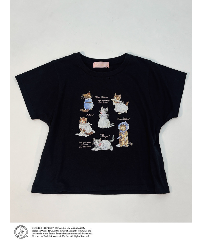 【Peter Rabbit（TM)】MITTENS TOM KITTEN AND MOPPET TEE 詳細画像 ブラック 13