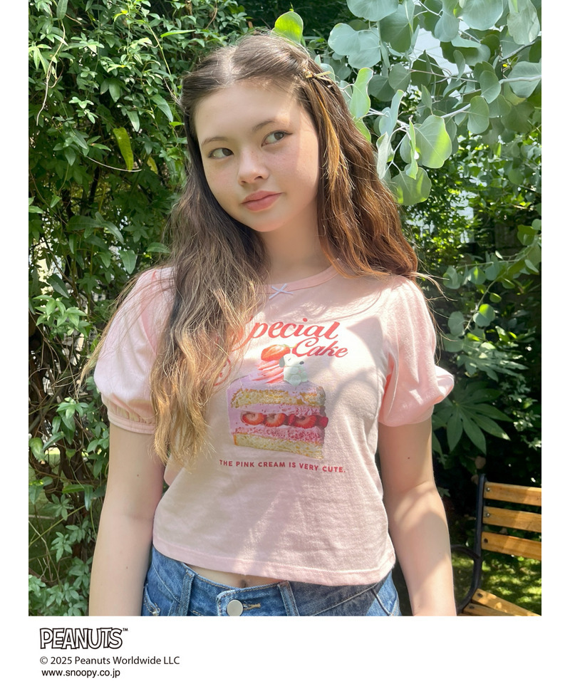 【PEANUTS】Strawberry Cake  TEE  詳細画像 ピンク 11