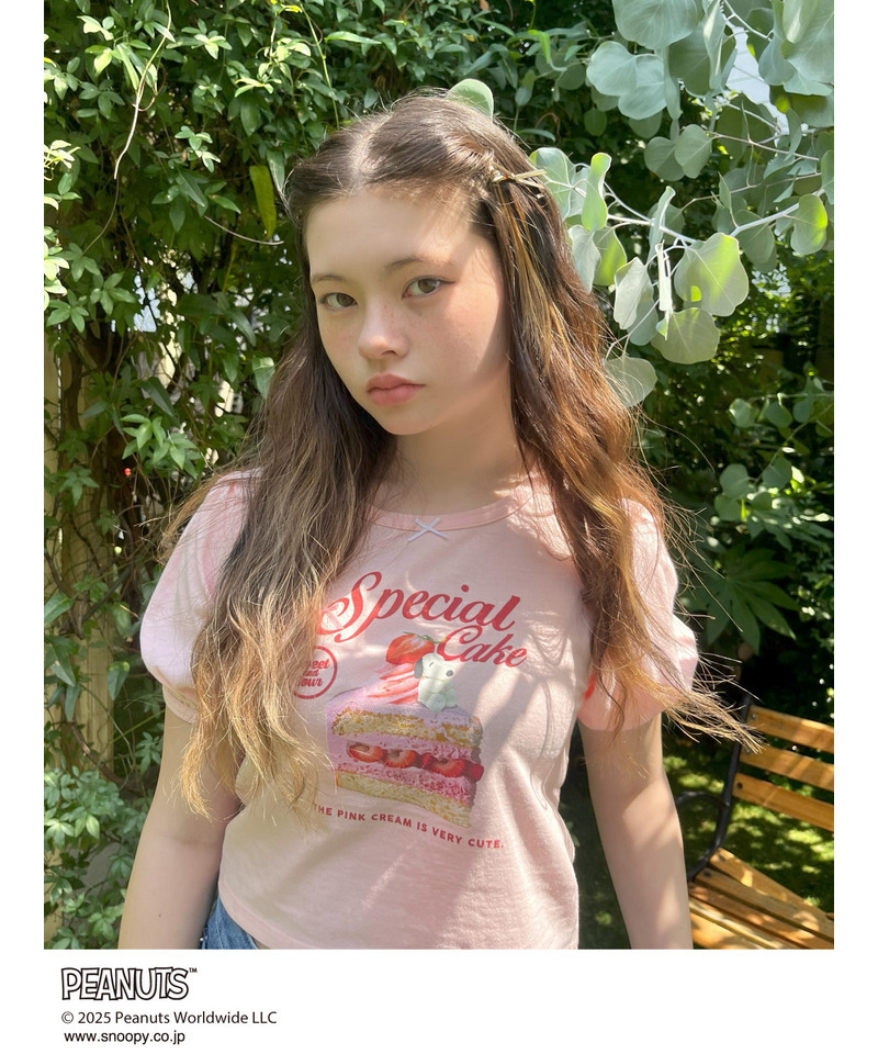 【PEANUTS】Strawberry Cake  TEE  詳細画像 ピンク 12