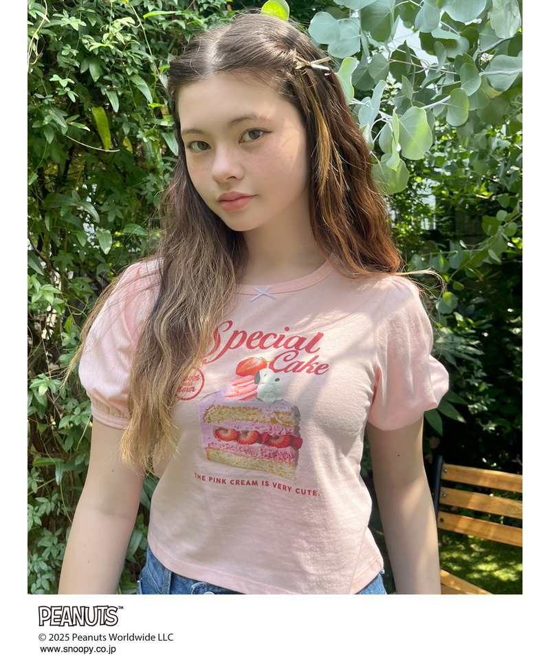 【PEANUTS】Strawberry Cake  TEE  詳細画像 ピンク 13