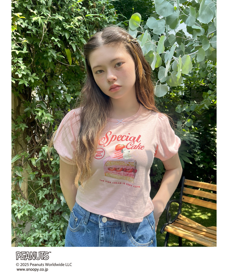 【PEANUTS】Strawberry Cake  TEE  詳細画像 ピンク 14