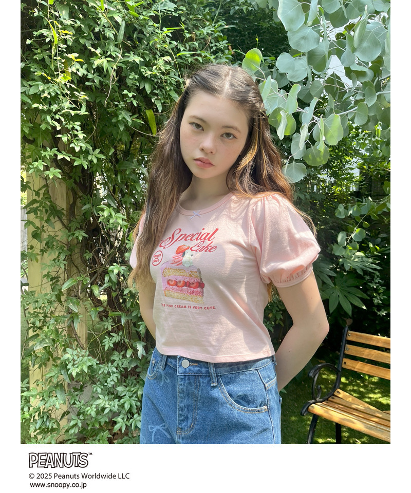 【PEANUTS】Strawberry Cake  TEE  詳細画像 ピンク 16
