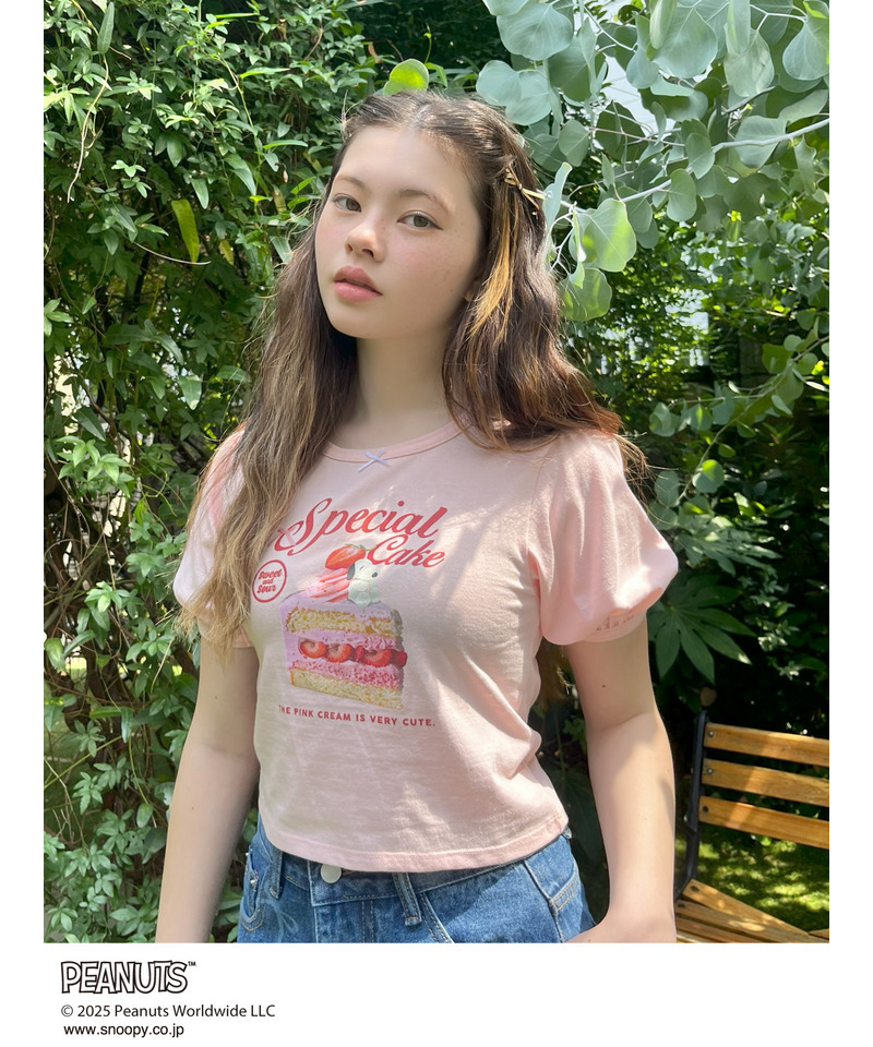 【PEANUTS】Strawberry Cake  TEE  詳細画像 ピンク 17