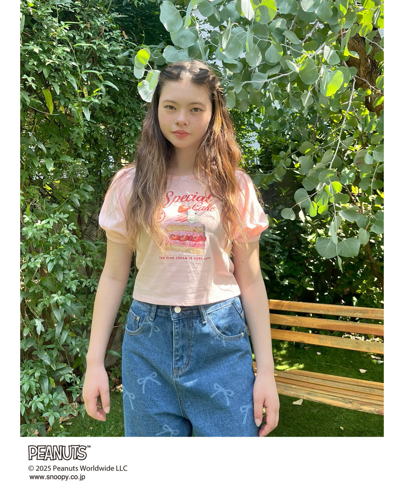 【PEANUTS】Strawberry Cake  TEE  詳細画像 ピンク 18