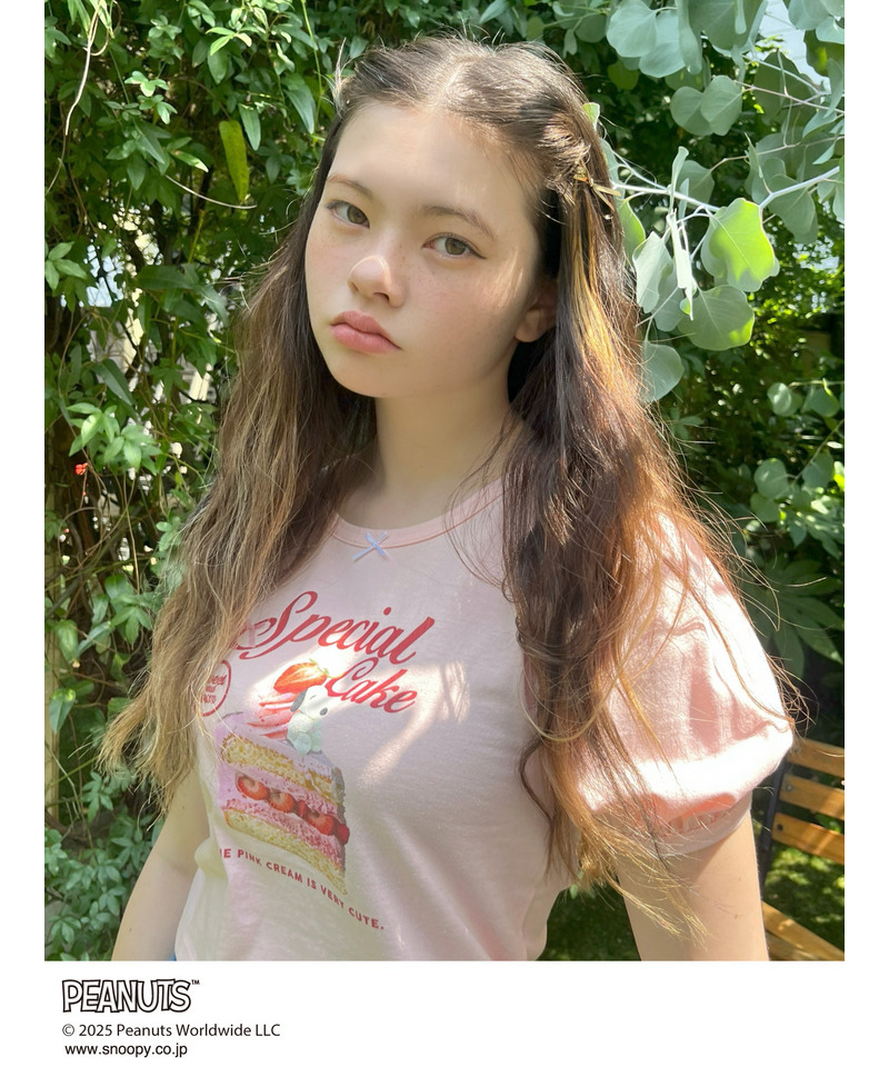 【PEANUTS】Strawberry Cake  TEE  詳細画像 ピンク 3