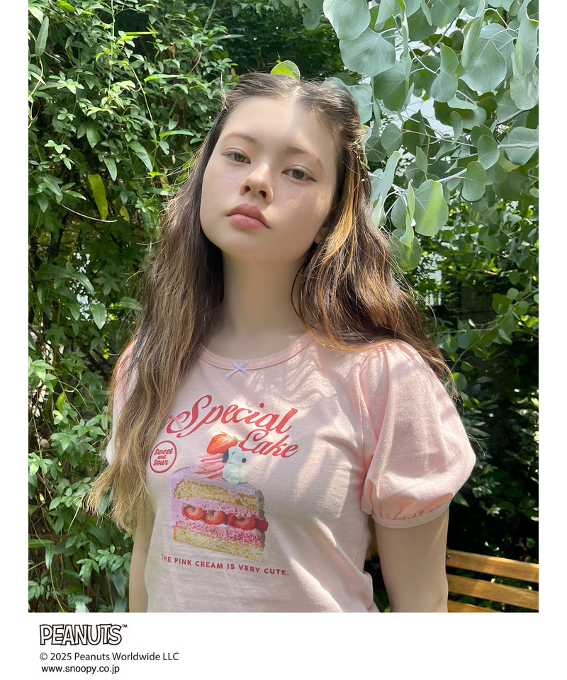 【PEANUTS】Strawberry Cake  TEE  詳細画像 ピンク 5