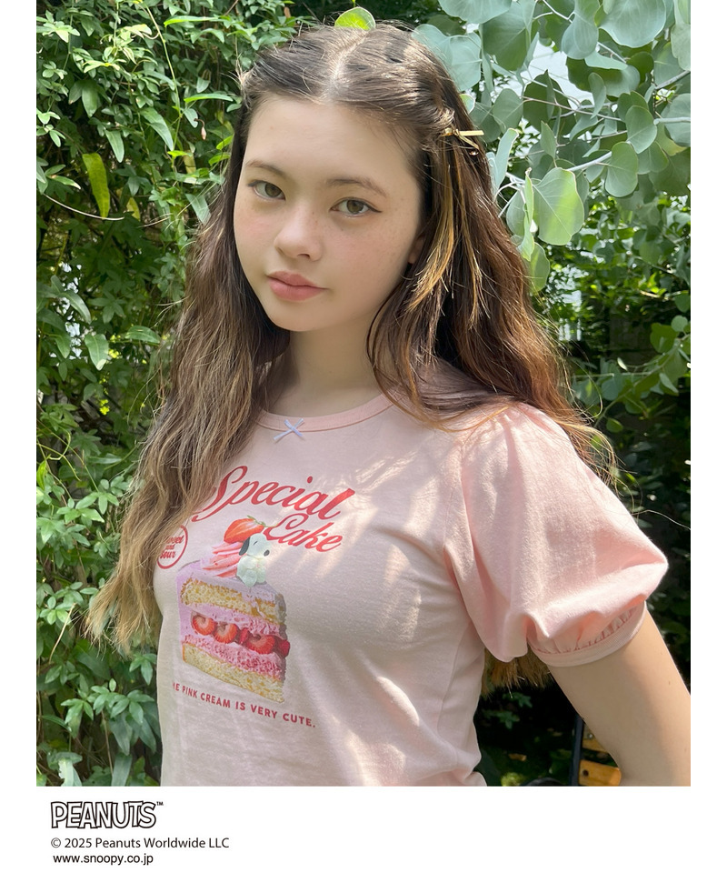 【PEANUTS】Strawberry Cake  TEE  詳細画像 ピンク 6