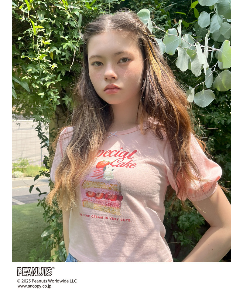 【PEANUTS】Strawberry Cake  TEE  詳細画像 ピンク 7