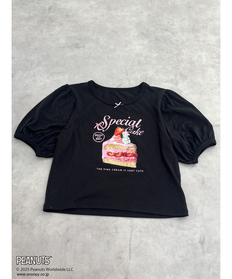 【PEANUTS】Strawberry Cake  TEE  詳細画像 ブラック 10