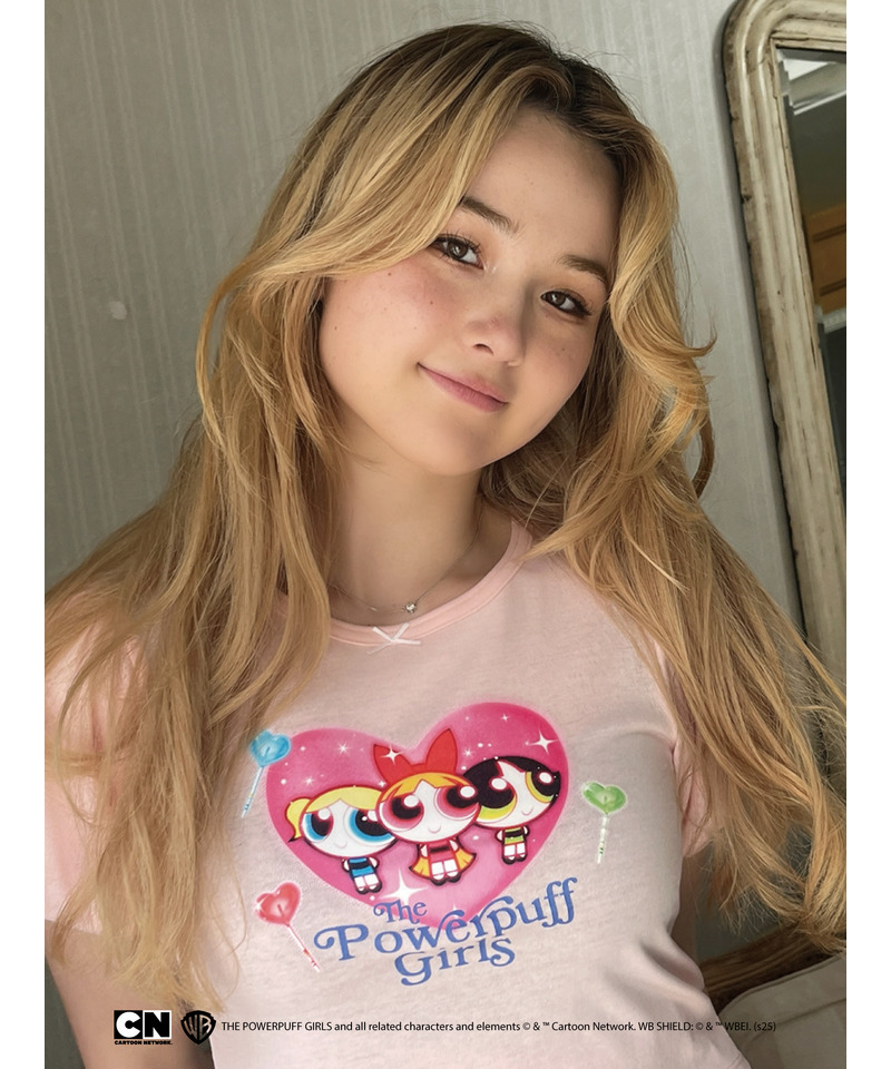 【THE POWERPUFF GIRLS】ハートキャンディーTEE  詳細画像 ピンク 2